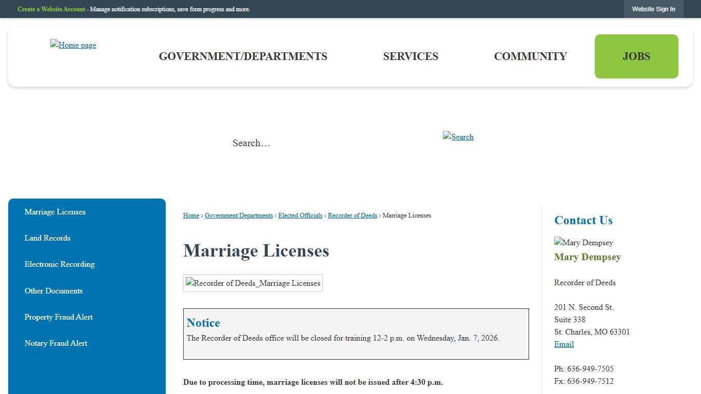 Marriage Licenses St Charles County, MO - Official Website