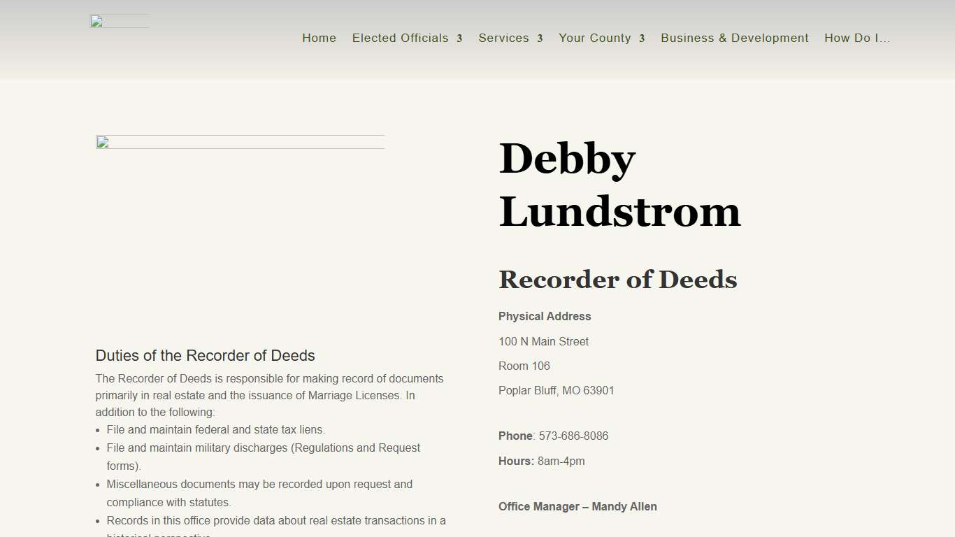 Recorder of Deeds Butler County, MO